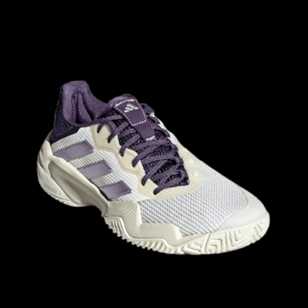 Adidas Barricade 13 Tennis Pickleball Womens Size 9.5 White Purple Plum